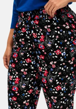Schmale Hose mit Gummibund und Blumenprint<sheego Discount