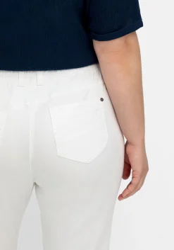 Schmale 7/8-Hose mit Gummibund, aus Twill<sheego Online