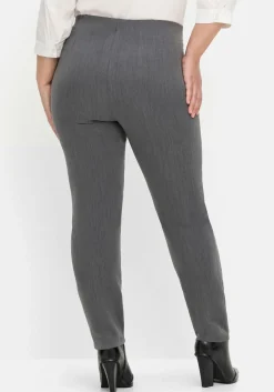 Schmale Hose mit Schlupfbund, in melierter Optik<sheego Hot