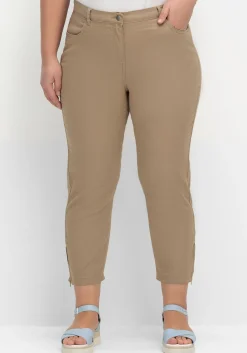 Schmale 7/8-Jeans mit Dehnbund und Zipper am Saum<sheego Sale