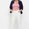 Schmale 7/8-Jeans mit Kontrasttape innen am Saum<sheego Online