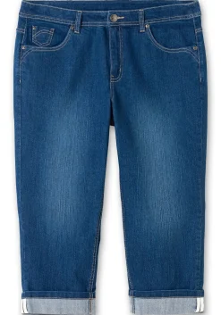 Schmale 7/8-Jeans mit Kontrasttape innen am Saum<sheego Clearance
