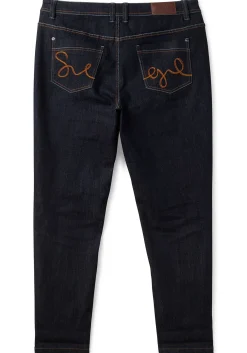 Schmale Jeans mit Kontrastnähten<sheego Discount