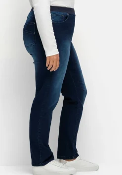 Schmale Jeans mit Rippstrick-Dehnbund<sheego Fashion