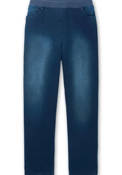 Schmale Jeans mit Rippstrick-Dehnbund<sheego Online