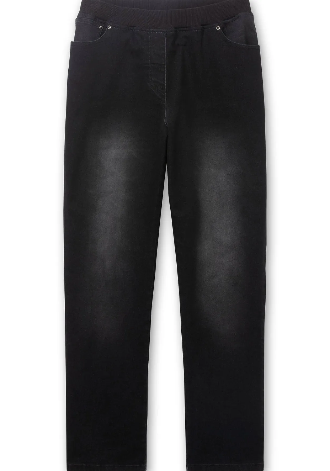 Schmale Jeans mit Rippstrick-Dehnbund<sheego Hot