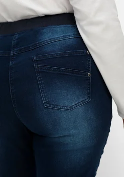 Schmale Jeans mit Rippstrick-Dehnbund<sheego Fashion