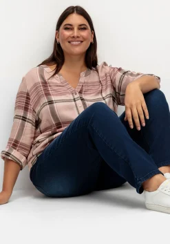 Schmale Jeans mit Rippstrick-Dehnbund<sheego Fashion