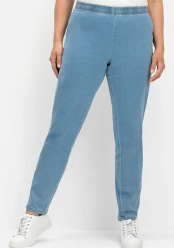 Schmale Jeans mit Stretchbund, ohne Taschen<sheego Clearance
