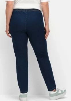 Schmale Jeans mit Stretchbund, ohne Taschen<sheego Sale