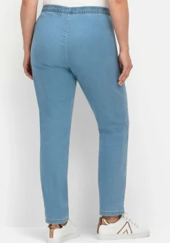 Schmale Jeans mit Stretchbund, ohne Taschen<sheego Clearance