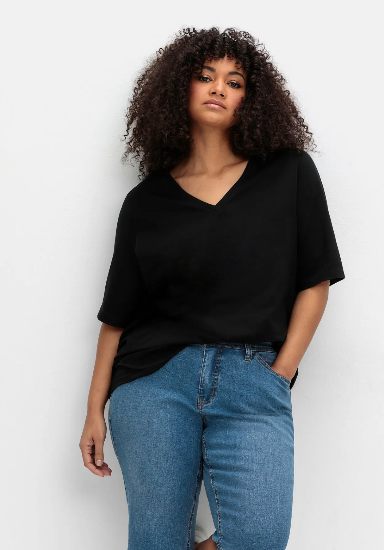 Schmale Jeans-Bermuda im Curvy-Schnitt VERENA<sheego Sale