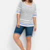 Schmale Jeans-Bermudas, mit Gummibund<sheego New