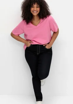 Schmale 5-Pocket-Jeans in cleaner Optik<sheego Hot