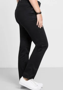 Schmale Stretchhose aus Baumwoll-Twill<sheego Online