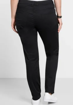 Schmale Stretchhose aus Baumwoll-Twill<sheego Online