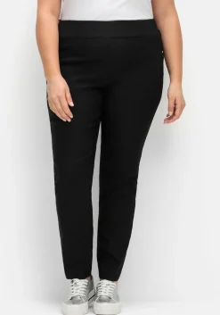 Schmale Stretchhose mit breitem Dehnbund<CREATION L PREMIUM Discount
