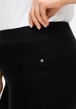 Schmale Stretchhose mit breitem Dehnbund<CREATION L PREMIUM Discount