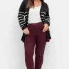 Schmale Twillhose mit Stickerei und Ziernähten<sheego Discount