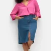 Schmaler Jeansrock im Curvy-Schnitt MANUELA<sheego Fashion