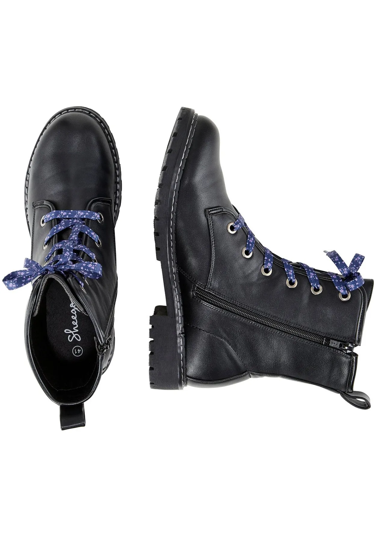 Schnürboots in Crinkle-Optik<sheego Best
