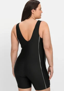 Schwimmanzug mit Reißverschluss und kurzem Bein<sheego Hot