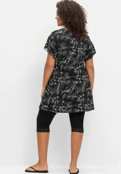 Set aus floralem Jerseyshirt und 3/4-Leggings<sheego Sale