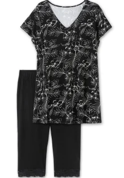Set aus floralem Jerseyshirt und 3/4-Leggings<sheego Sale