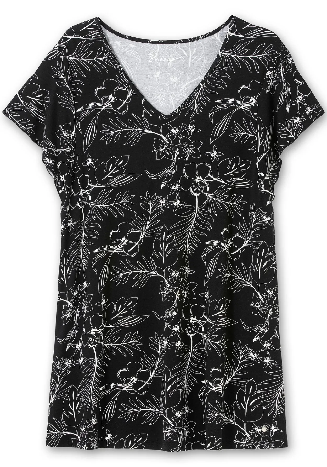Set aus floralem Jerseyshirt und 3/4-Leggings<sheego Sale