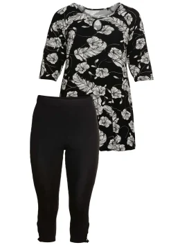 Set aus Longshirt und Caprileggings<sheego Fashion
