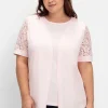 Set aus Spitzenshirt und Weste<sheego Discount