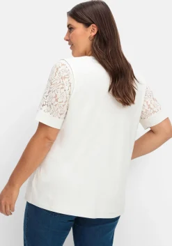 Set aus Spitzenshirt und Weste<sheego Outlet