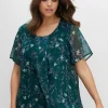 Shirt aus Chiffon mit Alloverdruck und Falten von<sheego Discount