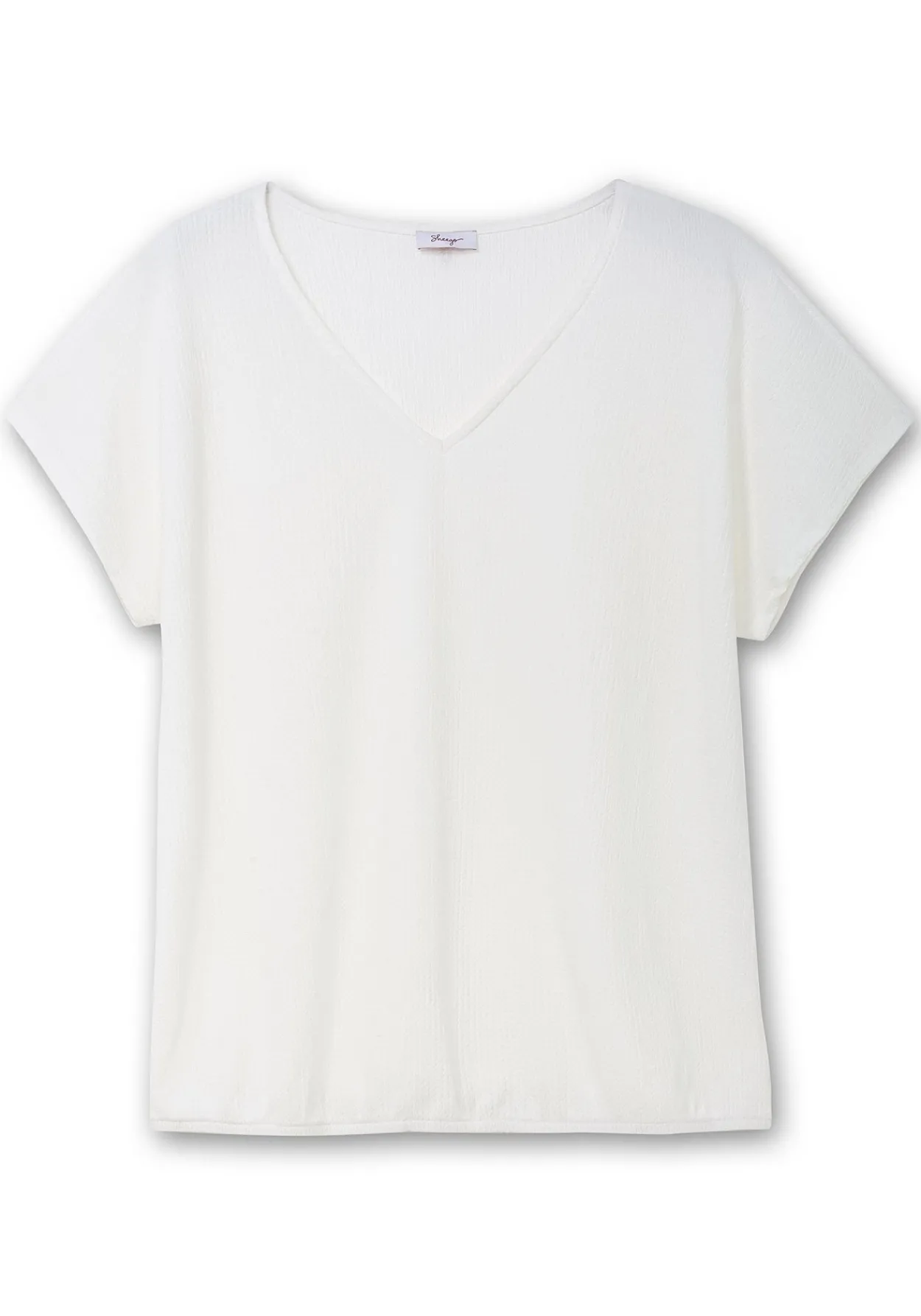 Shirt aus Struktur-Jersey, mit Gummizugsaum<sheego Clearance