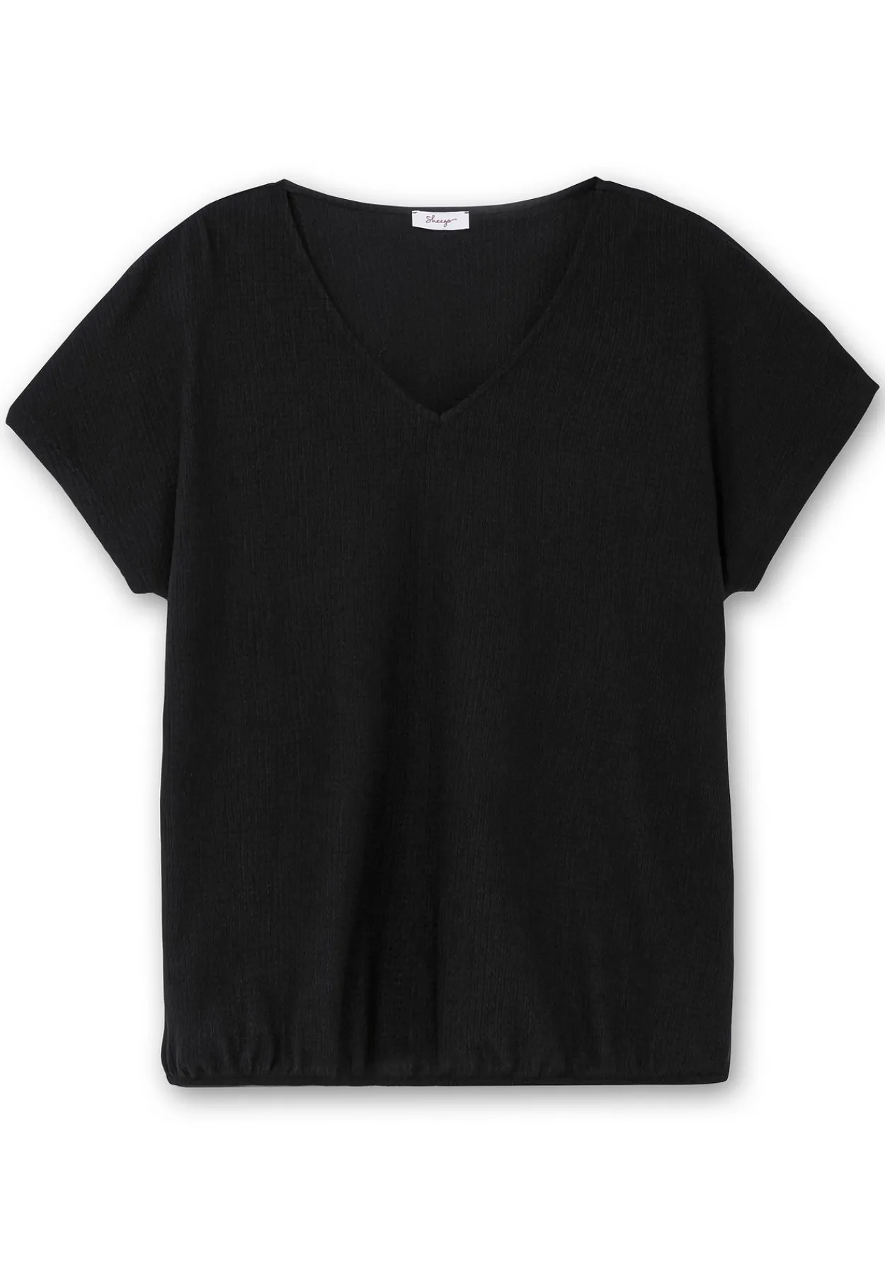 Shirt aus Struktur-Jersey, mit Gummizugsaum<sheego Hot