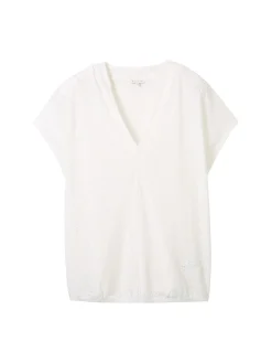 Shirt im Ajourmuster, mit elastischem Bund<TOM TAILOR Plus New