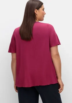 Shirt in A-Linie mit dekorativer Blende, aus Viskose-Jersey<sheego Sale
