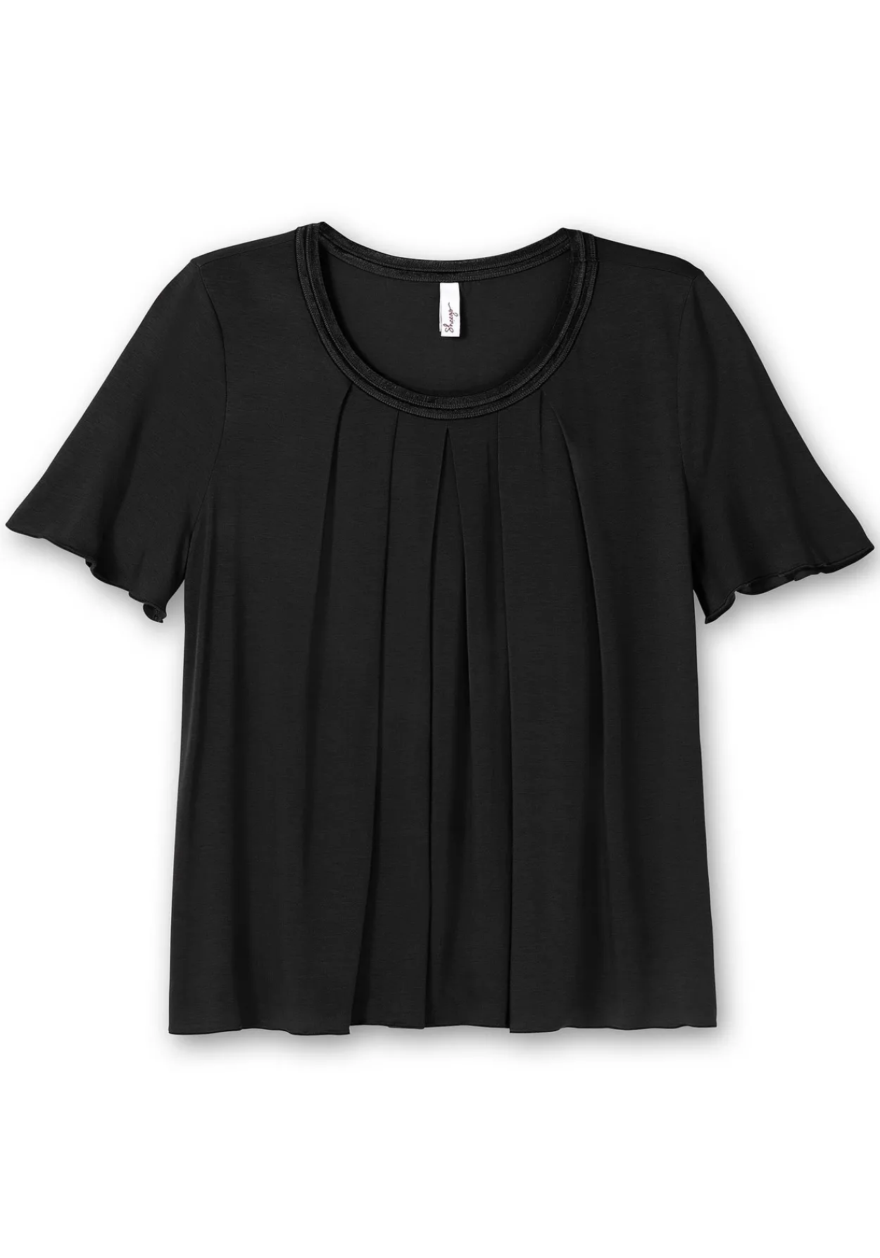 Shirt in A-Linie mit dekorativer Blende, aus Viskose-Jersey<sheego Outlet