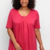 Shirt in A-Linie, mit Kellerfalten am Ausschnitt<sheego Hot