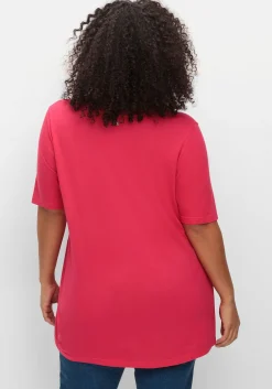 Shirt in A-Linie, mit Kellerfalten am Ausschnitt<sheego Hot