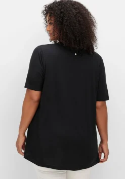 Shirt in A-Linie, mit Kellerfalten am Ausschnitt<sheego Outlet