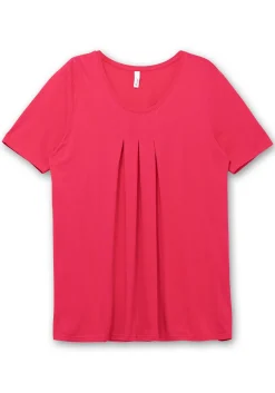 Shirt in A-Linie, mit Kellerfalten am Ausschnitt<sheego Hot
