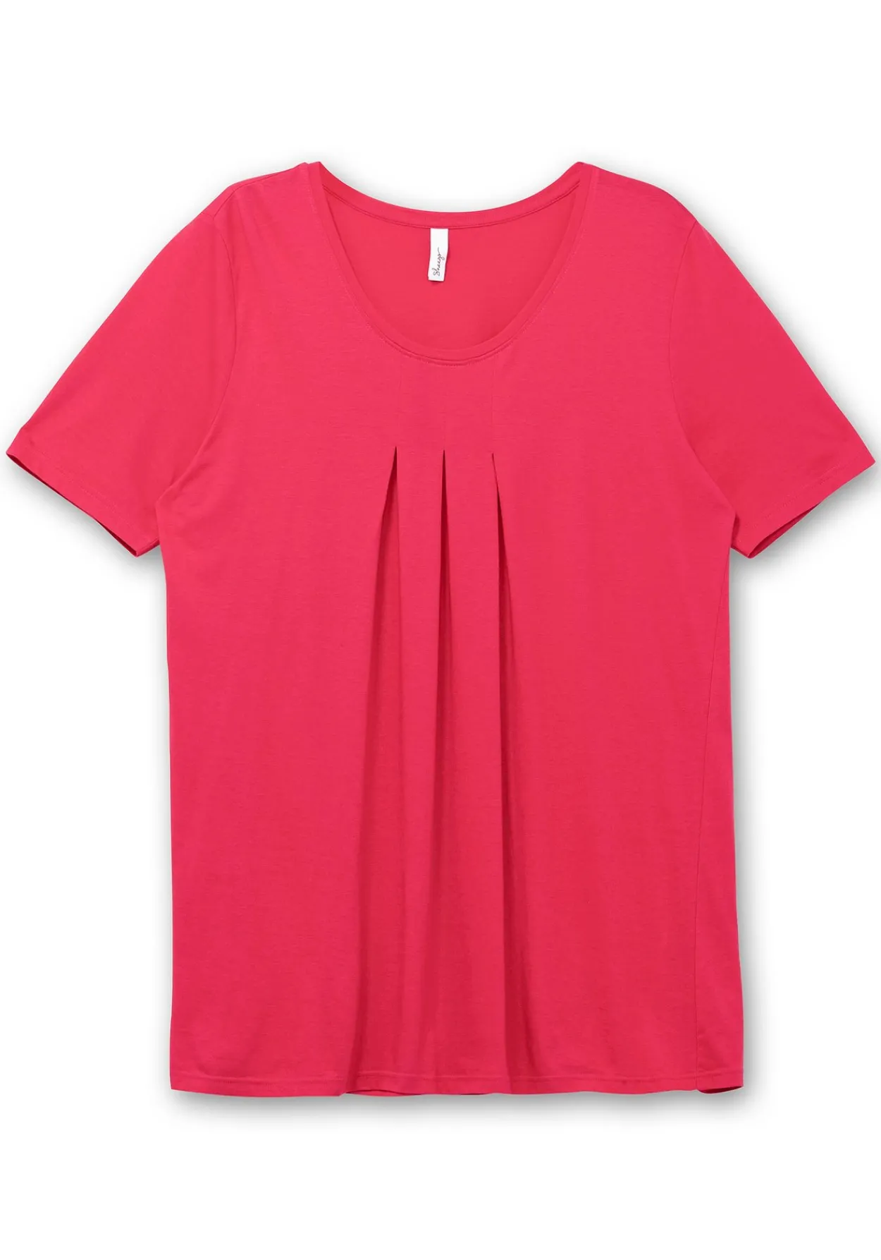 Shirt in A-Linie, mit Kellerfalten am Ausschnitt<sheego Hot
