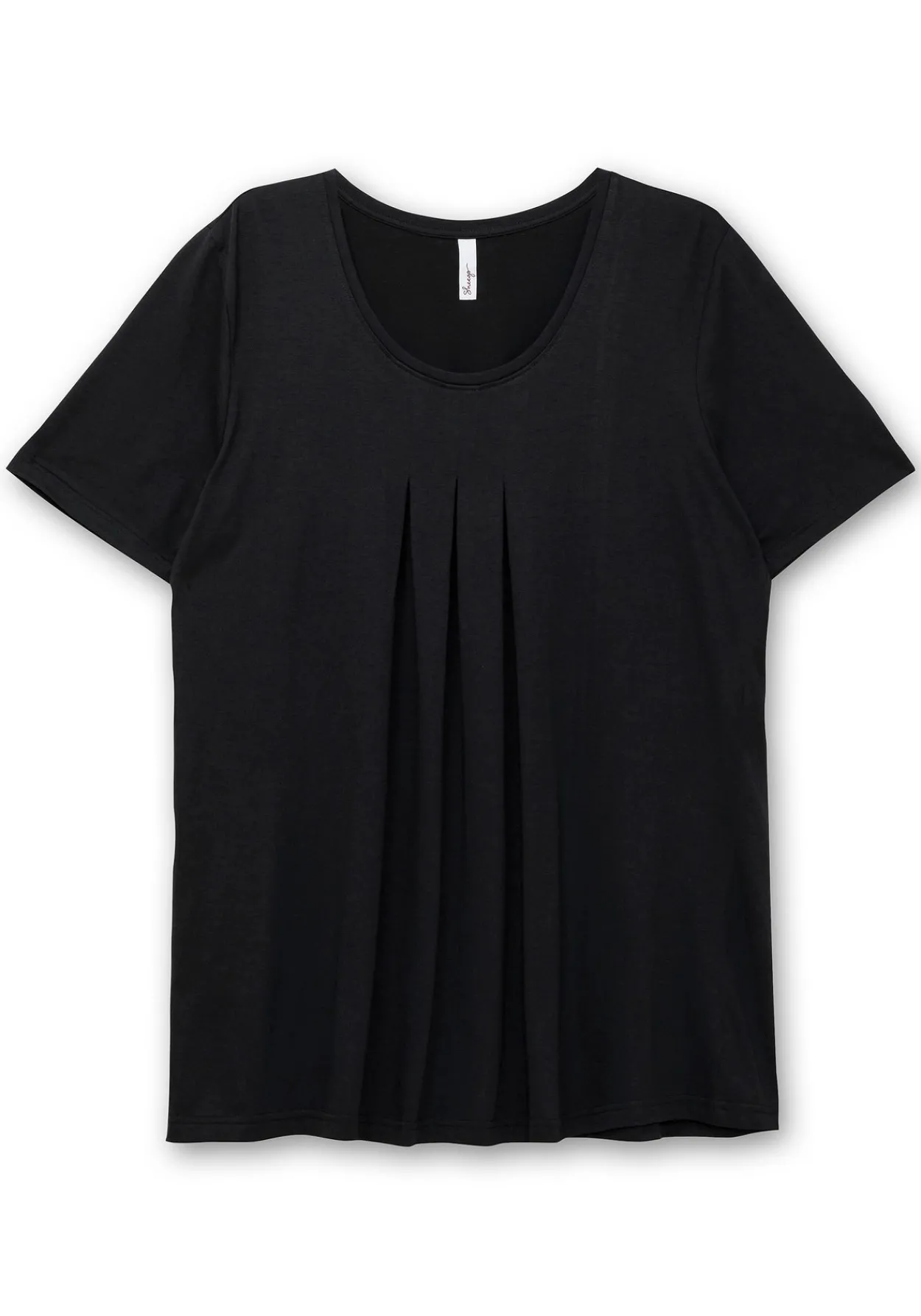 Shirt in A-Linie, mit Kellerfalten am Ausschnitt<sheego Outlet