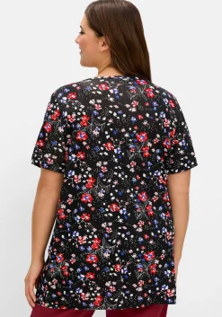 Shirt in 2-in-1-Optik, mit Blumendruck<sheego Fashion