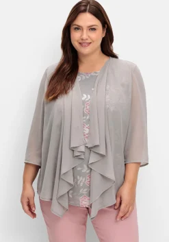Shirt in 2-in-1-Optik mit Einsatz aus Mesh<sheego Best