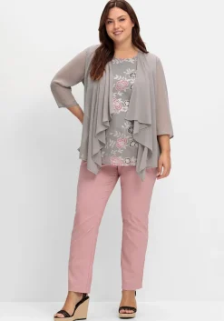 Shirt in 2-in-1-Optik mit Einsatz aus Mesh<sheego Best