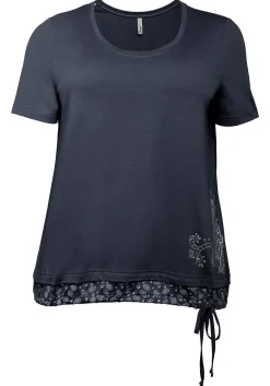 Shirt in 2-in-1-Optik mit Print und Tunnelzug<sheego New