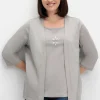 Shirt in 2-in-Optik, mit 3/4-Ärmeln und Glitzerdetail<sheego New