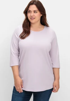 Shirt in Piqué-Qualität mit 3/4-Ärmeln<sheego New